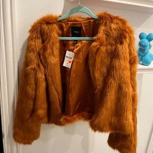 Orange fluffy jacket